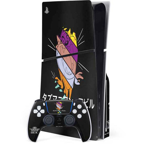 Looney Tunes Tasmanian Devil Sliced Juxtapose PlayStation PS5 Skins